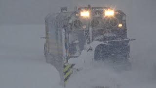 只見線 ENR1000投排雪保守用車 ラッセル除雪　越後広瀬→薮神にて　SnowPlow Train