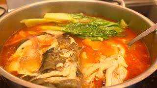 Halibut heads soup/Halibut Hot and Sour Soup/Sinigang na ulo ng Halibut/Baakjimiuh47