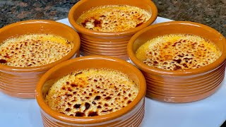 بثلاث مكونات فقط الكريمة المحروقة crème brûlée من اروع الوصفات لي منستغناش عليها😍 ساهلة و بنينة