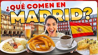 Full Day de COMIDA MADRILEÑA 🇪🇸 | ¡Típico, rico y barato! 🍻🥘