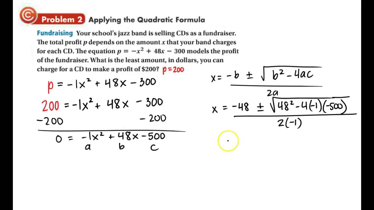 Algebra 2: 4.7: The Quadratic Formula - YouTube