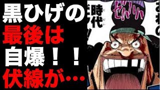 【ワンピース】黒ひげの最後は自爆！伏線があった！（考察）