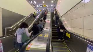 台北捷運台北車站淡水信義線轉乘板南線動線Transfer from the Red Line to the Blue Line at TPE Station#台北捷運#交會🚄🚇🟥🟦🟪