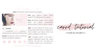 really cute & simple carrd tutorial — © owner