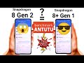 Snapdragon 8 Gen 2 vs 8+ Gen 1 Antutu Test Comparison Which is powerful 🔥💪🏻🔥