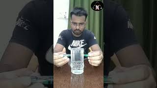 Water tornado with battery 🔋 science experiment || #shorts