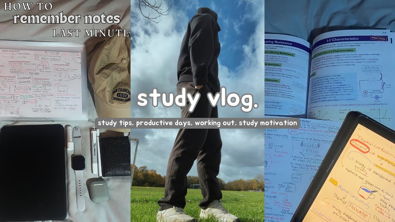 Study Vlog ôÿò å Study Tips Productive Days Working Out Study