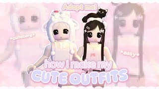 ❤︎ how i make my *cute* outfits in adopt me !! 𝜗ৎ { 2 outfit ideas } // #adoptme #fyp #roblox