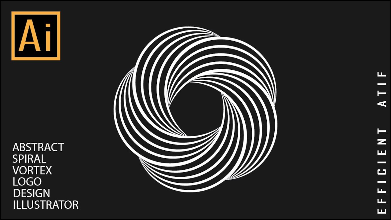 How To Make A Abstract Spiral Vortex Logo Design In Adobe Illustrator