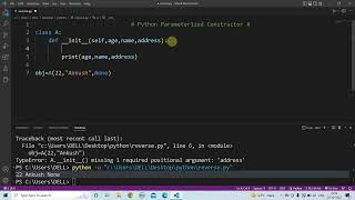 Parameterized Constructor in Python | Python OOP Tutorial for Beginners | init Method @NextGen97