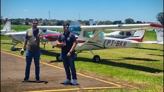 32ª Aula de Voo (Navegação) - Curso Piloto Privado (PP) - PT-BKR Cessna C150 | Aeroclube de Londrina