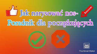 Jak narysować Nos? - Poradnik Dla Początkujących / Pati Szkicuje #1