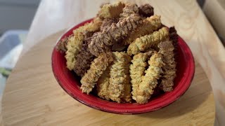 Butter Christmas cookies made with meat grinder