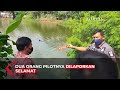 breaking news penampakan pintu helikopter yang jatuh di danau buperta .