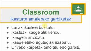 Classroom:  ikasturte amaierako garbiketa