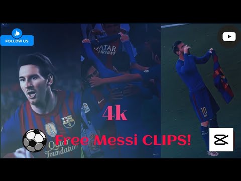 Free Messi Clips (WITHOUT CC) 4k Ultra HD - YouTube