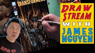 Transformers Starscream - Sunday Night Draw Stream - by JamesQ Nguyen Christian Comic Book Creator