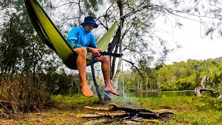 NO FOOD Solo Survival With A Machete In A Storm