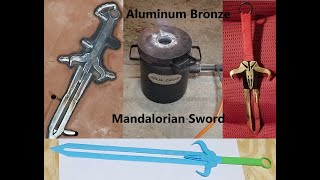 Making an Aluminum Bronze Mandalorian Sword #Mandalorian #Sword #DevilForge