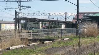 東北本線　701系　石越駅　発車