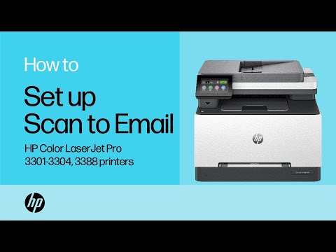 Cómo configurar Escanear a correo electrónico en impresoras HP Color LaserJet Pro 3301-3304, 3388 Soporte HP