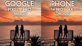 Google Pixel 7 Pro VS iPhone 14 Pro Max Low Light Test