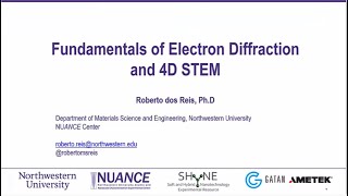 Part 2 - Workshop on 4D STEM: Fundamentals of Electron Diffraction & 4D STEM, Roberto dos Reis