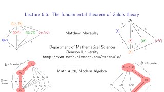 Visual Group Theory, Lecture 6.6: The fundamental theorem of Galois theory