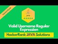 HackerRank Valid Username Regular Expression solution in Java | Java solutions | Programmingoneonone
