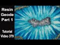 Resin Geode Art Tutorial/ Start to Finish/ Realistic Turquoise/ Part 1