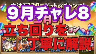 【パズドラ】9月のチャレダン8固定パーティー、攻略動画