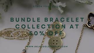 🎁 Holiday Bracelet Bundle Sale - 50% OFF! Perfect Stackable Set! 🎀 | Delma Gold Jewelry