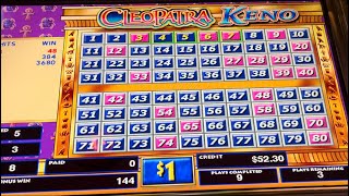 $1 Cleopatra Keno $8 Max Bets Hits Wins Bonus Bug Cash Out #kenonation