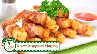 เบคอนพันกุ้ง | Bacon Wrapped Shrimp | 1 Minute Cooking