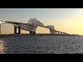 003　東京ゲートブリッジ　旅客機　東京湾　着陸　tokyo gate bridge　aircraft landing　tokyo bay