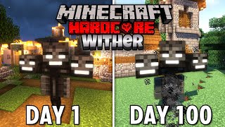 I Survived 100 Days as a WITHER in Hardcore Minecraft... (Hindi)