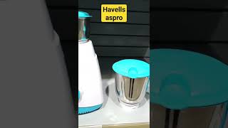 Havells Aspro Mixer grinder| 500watts|3 ss jar|overload protector| #mixer #grinder #havells