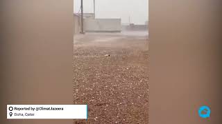 Intense hailstorms in the Middle East