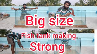 How to make bigg size fish tank your home step by step | Bigg aquarium | #fish #tank #making #video