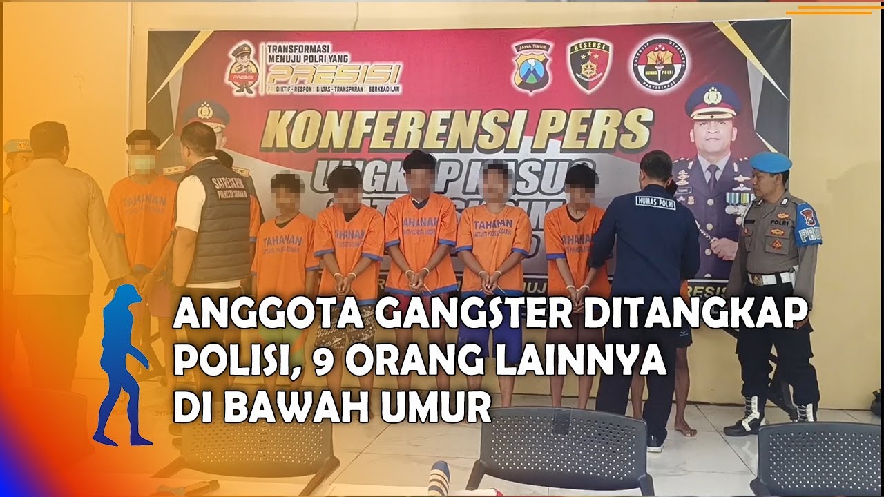 SIDOARJO - Anggota Gangster Ditangkap Polisi, 9 Orang Lainnya Di Bawah ...