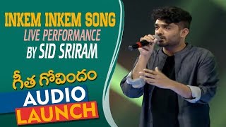 Inkem Inkem Song Live Performance By Sid Sriram At Geetha Govindam Audio Launch | Vijay Deverakonda