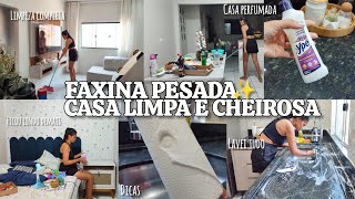 FAXINA PESADA| 2 dias sem limpar😱 CASA LIMPA E CHEIROSA, dicas, cama posta, lavei tudo, limpeza 🧼