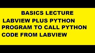 labview python lecture2