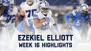 Ezekiel Elliott 80 Rush Yards & 2 TDs! | Lions vs. Cowboys | NFL Week 16 Player Highlights
