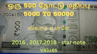 இந்த மாதிரி 500 ரூபாய் 50000 !!!.star value extremely rare notes value !!