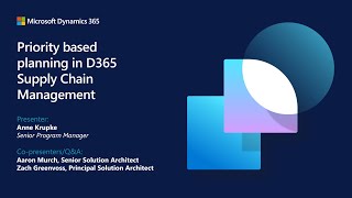 Priority based planning in D365 Supply Chain Management - TechTalk