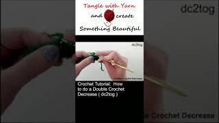 Crochet Tutorial dc2tog double crochet 2 together to decrease Double crochet decrease #shorts
