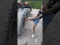 Truck Puncture Tire Replacement Outdoor Rescue!