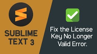 How to Fix Sublime Text 3 License Key Error (Step by Step) - Tutorial #2