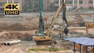 2019.11.2建筑工地多台挖掘机联合作业